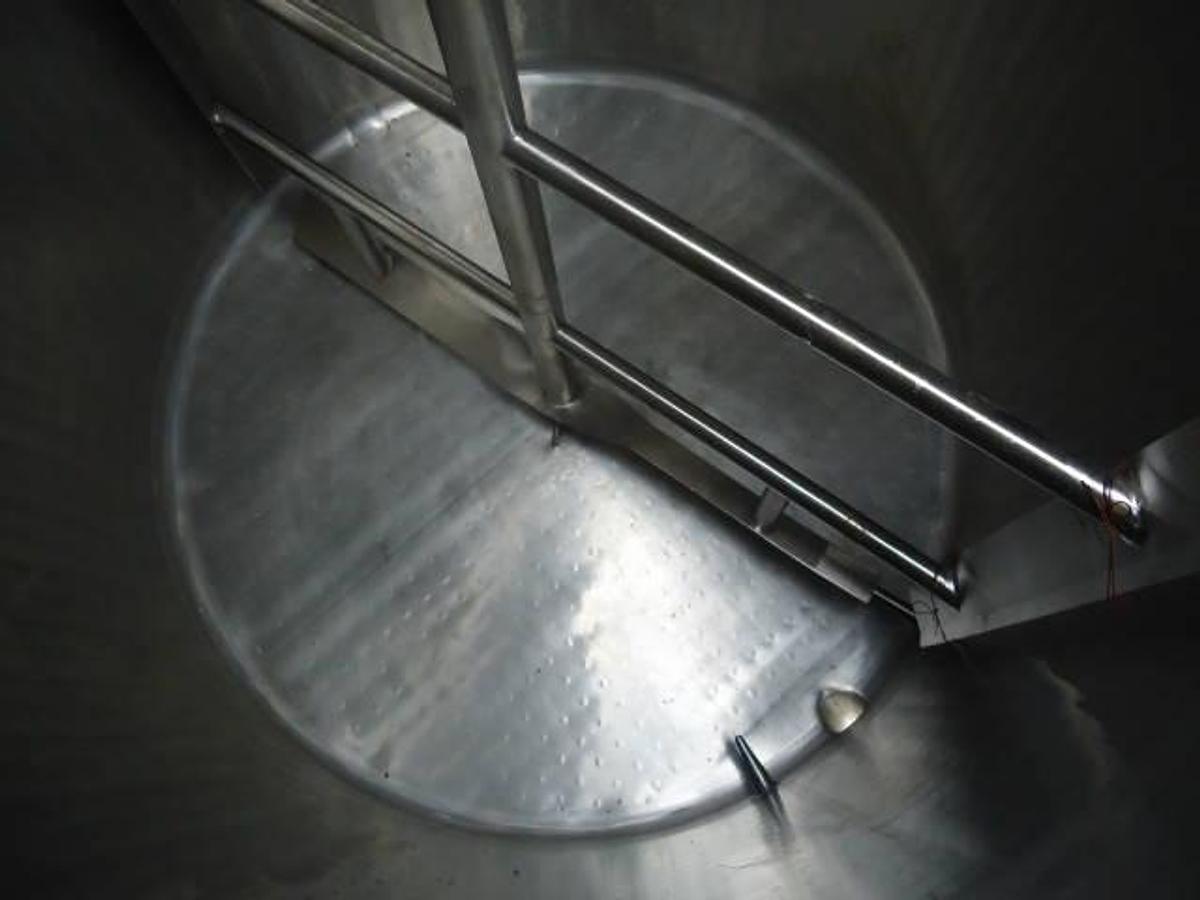 Used 1,500 Gallon Dci 316 Stainless Steel Dimple Jacketed Mix Tank, 140 Psi Jacket