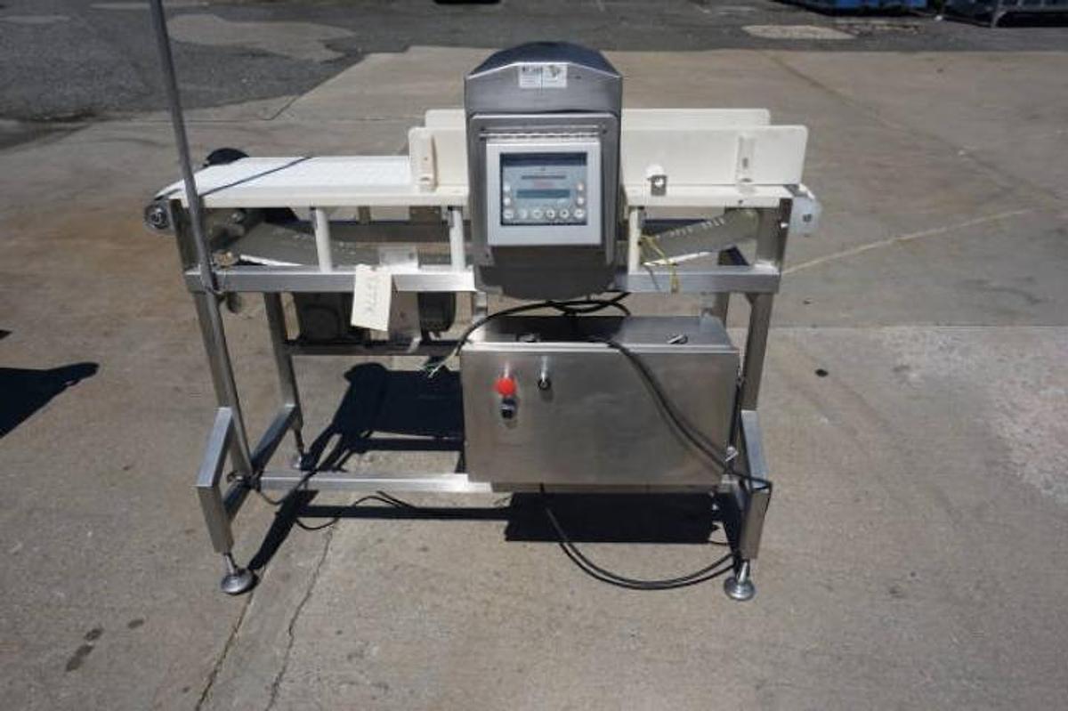 Used Safeline 11-3/4 In. X 5-7/8 In. Stainless Steel Conveyorized Metal Detector