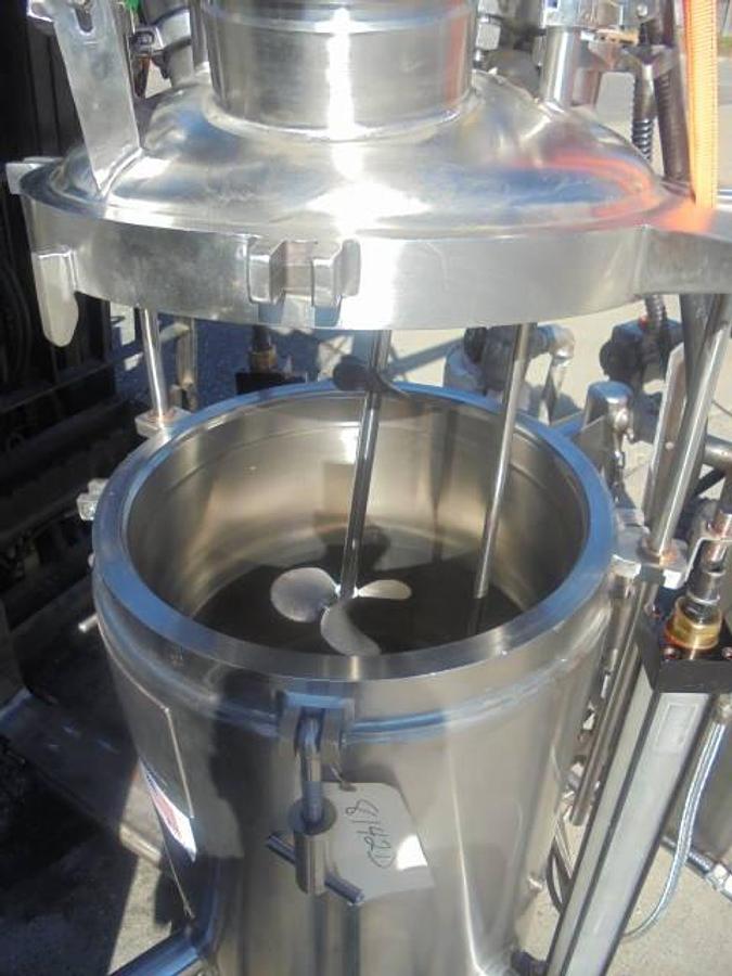 Used 11 Gallon Cherry Burrel 316 Stainless Steel Jacketed Pressurized Kettle/Reactor, Lift Out Agitation