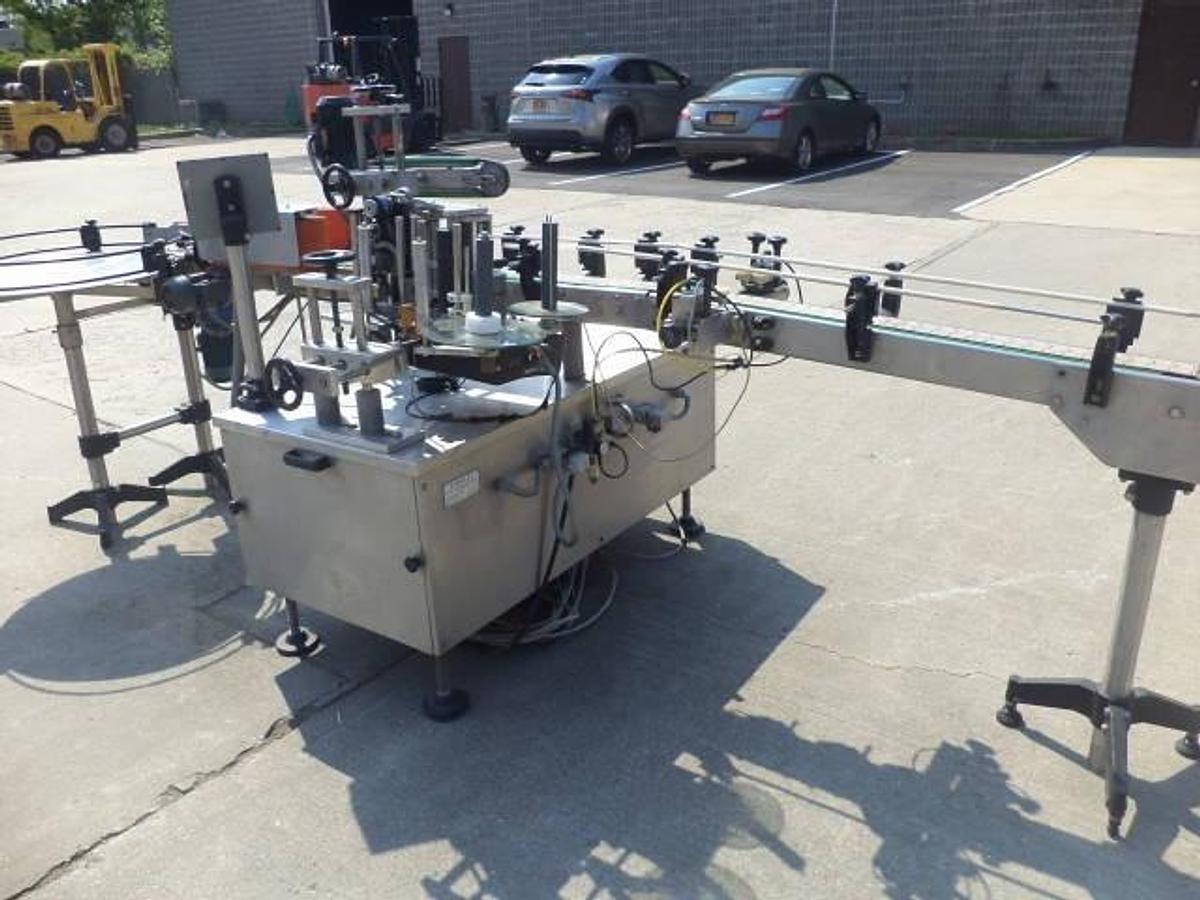 Used Tirelli “Delta 1” Automatic Pressure Sensitive Spot/Wraparound Labeler, with Coder