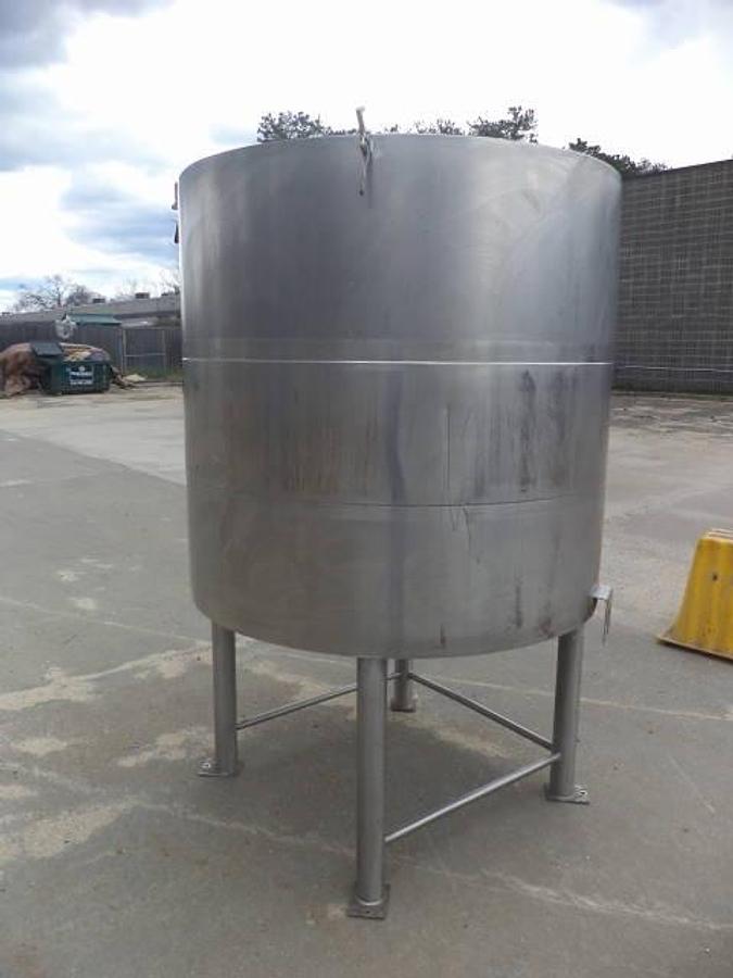 Used 500 Gallon Lee 316 Stainless Steel Hemispheric Internal Kettle, 90 PSI Jacket