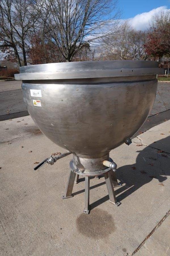 Used 250 Gallon Hubbert Stainless Jacketed Hemispherical Kettle