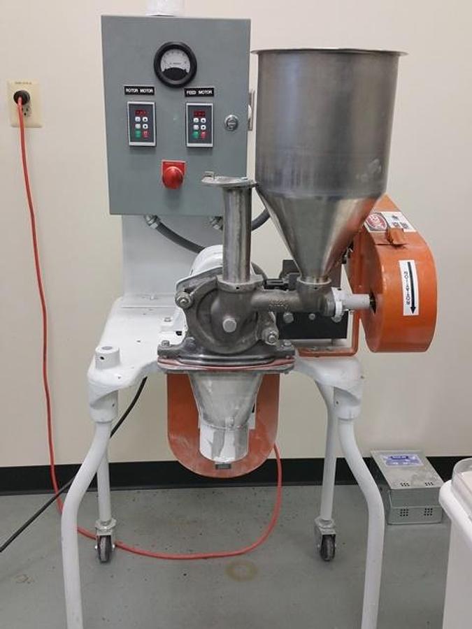 Used Pulva “Pulvette”” Pilot Plant Pulverizer/Hammermill, Stainless Steel Hammers