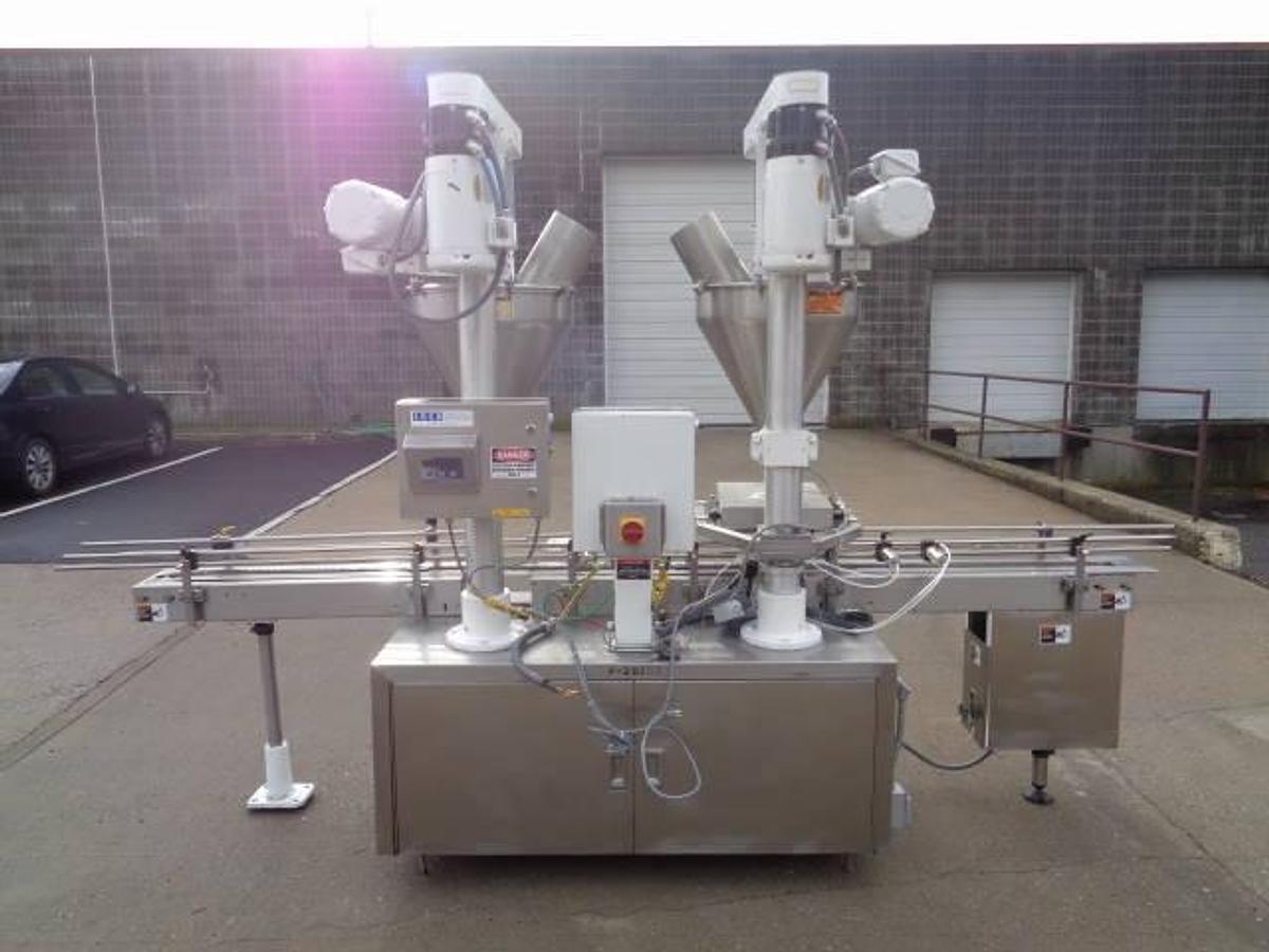 Used All-Fill Model DHA-400 Dual Head Automatic Powder Filling Machine