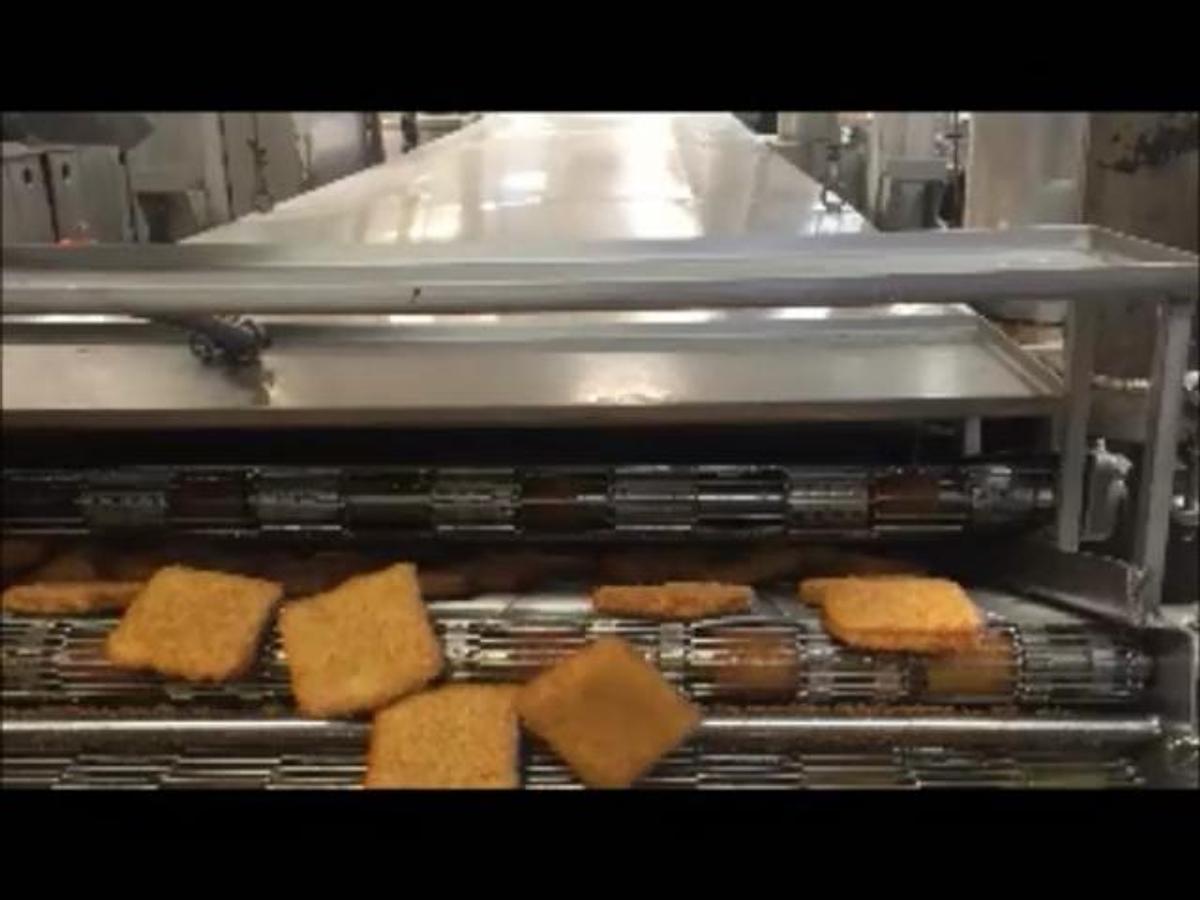 Used Menzing Titan 1,000 LB/Hour Stainless Continuous Gas Fired Fryer