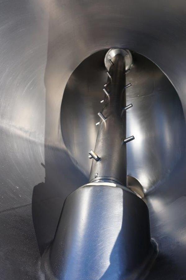 Used 5 Cu. Ft. Patterson Kelley Stainless Steel Twin Shell V blender, Intensifier Bar, 240 lb./cf density