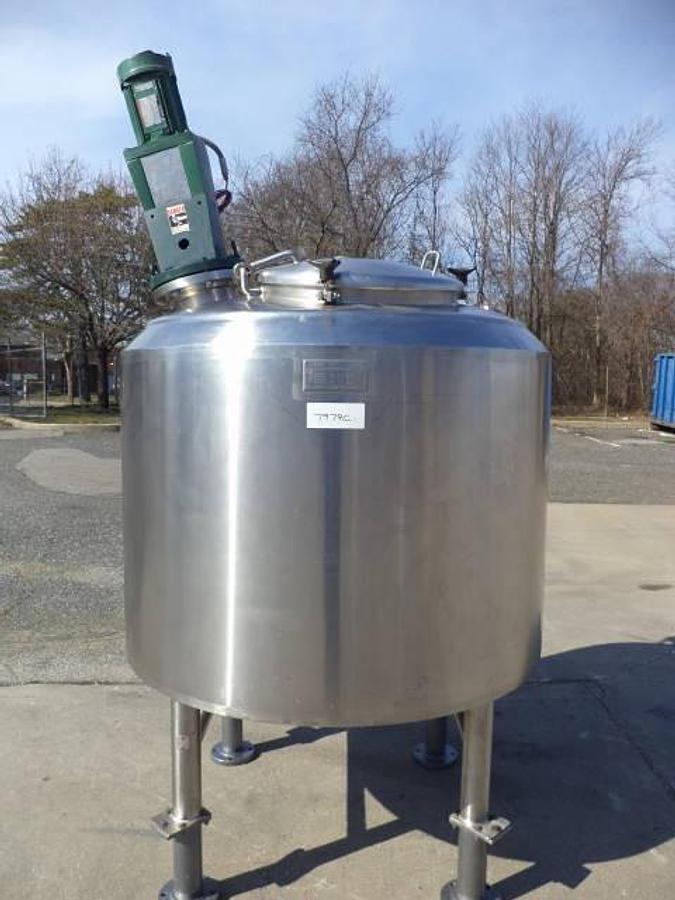 Used 250 Gallon Lee Closed Jacketed Mix Kettle, 316 Stainless Steel