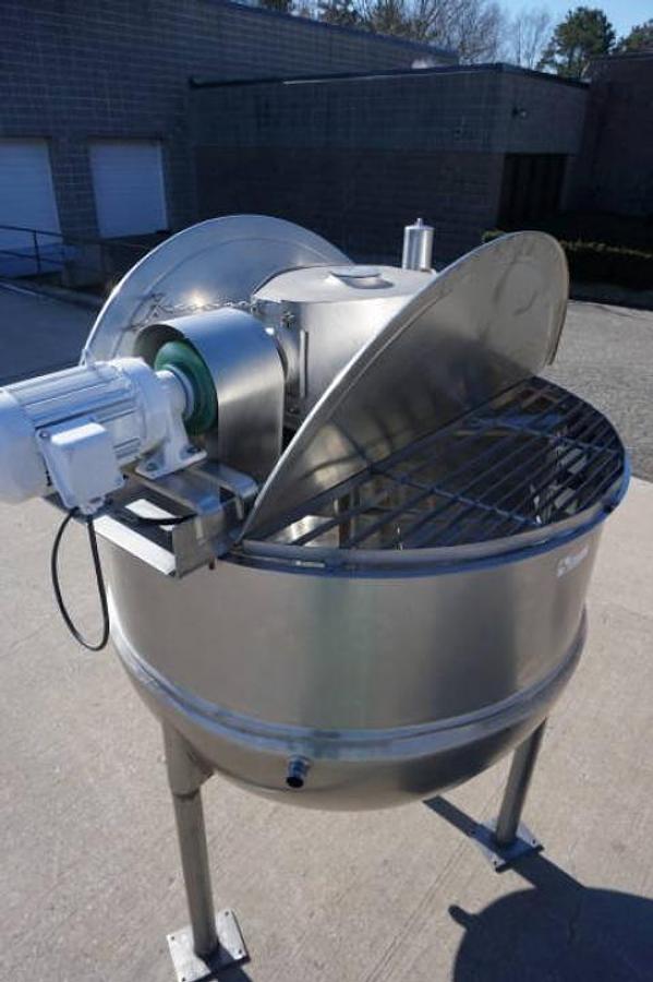 Used 500 Gallon Lee 316 Stainless Double Motion Kettle, 125 PSI Jacket