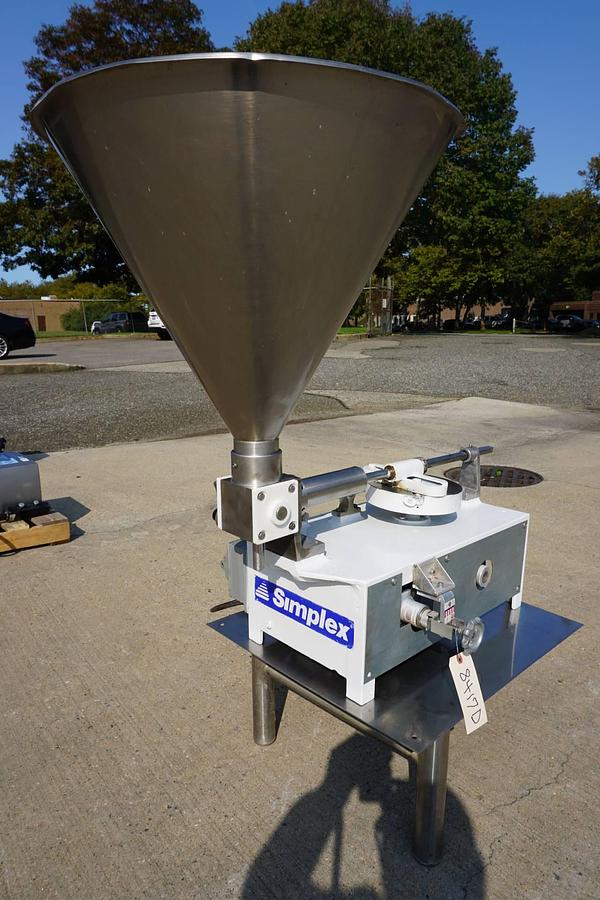 Used Simplex Single Piston Tabletop Filler, Single Phase Electrics