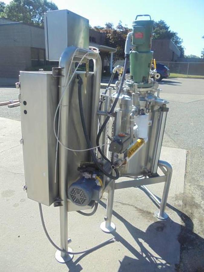 Used 11 Gallon Cherry Burrel 316 Stainless Steel Jacketed Pressurized Kettle/Reactor, Lift Out Agitation