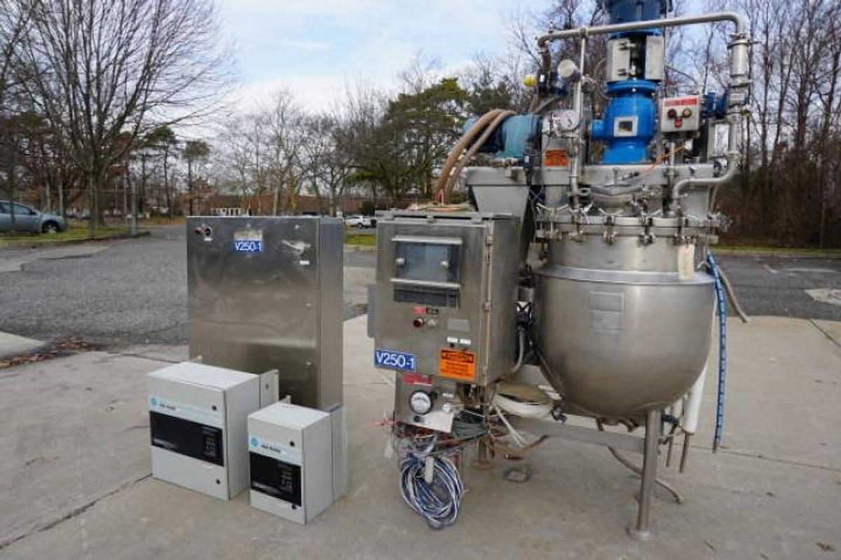 Used 60 Gallon Greerco/Gifford Wood 316SS “Agi-Mixer” Triple Motion Full Vacuum Kettle, 100 PSI Jacket