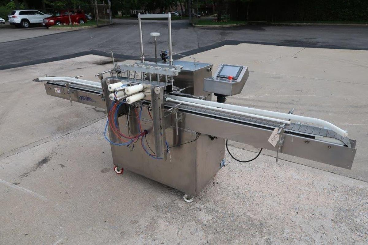 Used Accutek 6 Spout Liquid Filling Machine, Manufactured 2016