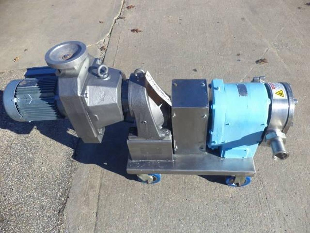 Used Tri-Clover PR60 2 In. X 2 In. Positive Displacement Pump, Variable Speed