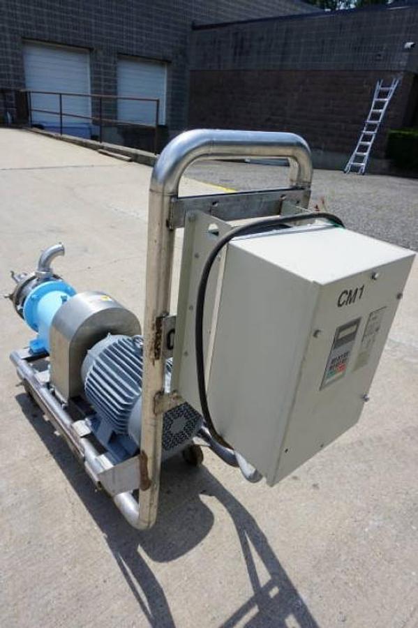 Used Waukesha MS Inline Stainless Steel Horizontal Colloid Mill, 15 HP