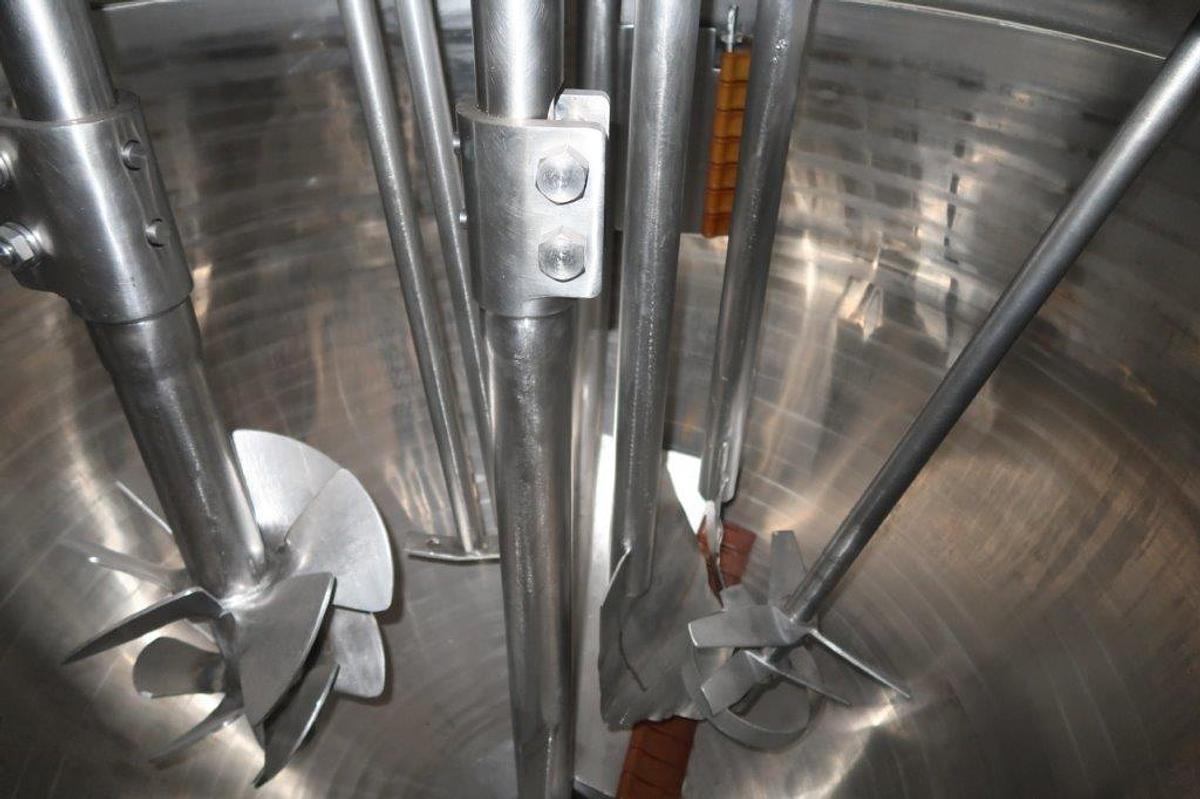 Used 250 Gallon Groen 316 SS Triple Motion Closed Pressure Mixing Kettle, 100 PSI Jacket