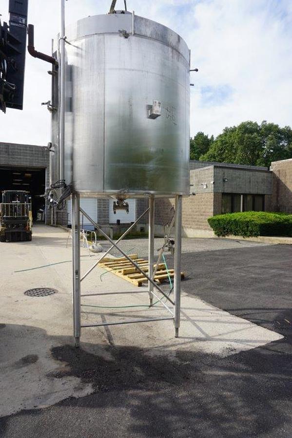 Used 1,200 Gallon Cherry Burrell Stainless Steel Jacketed Vertical Closed Tank