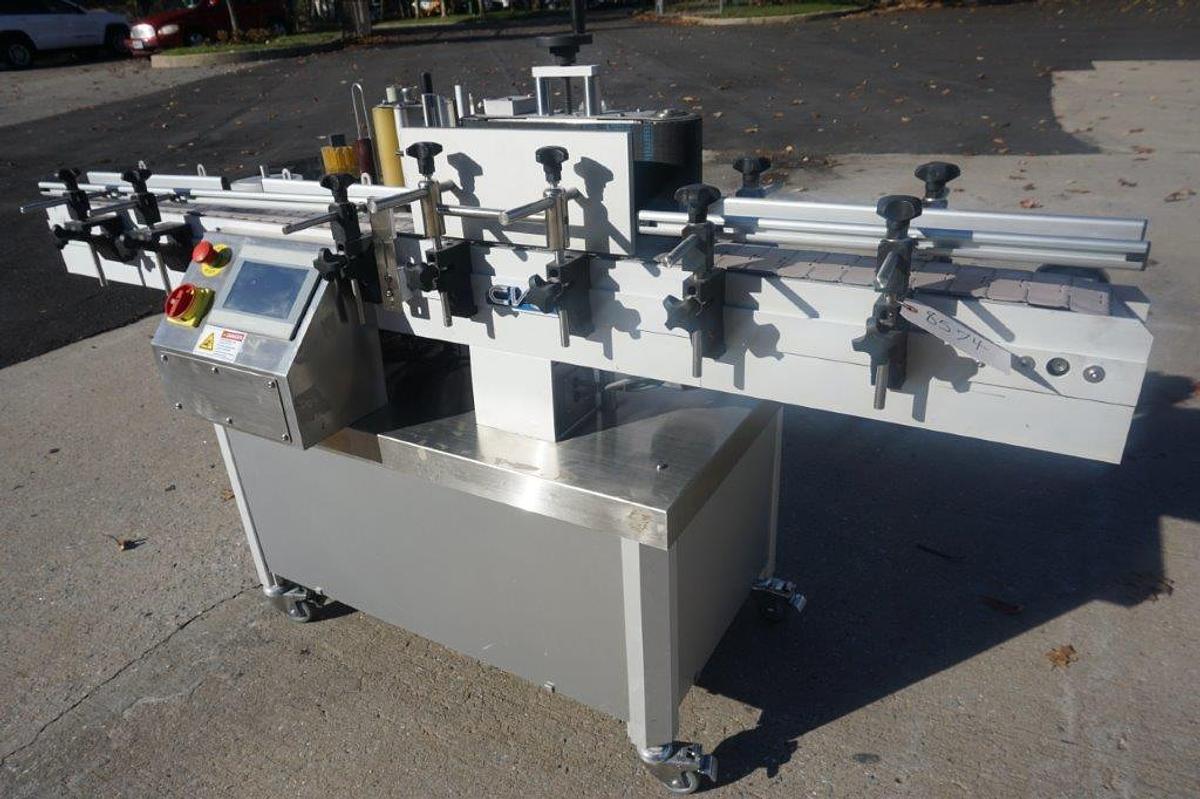 Used CVC Spot/Wraparound Automatic Pressure Sensitive Labeler, Single Phase Electrics