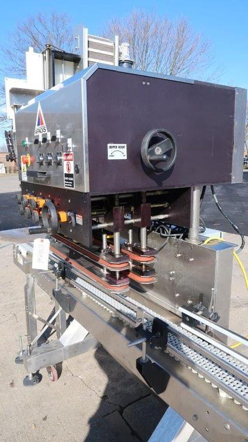 Used Apacks Six Spindle Automatic Screw Capping Machine with Cap Elevator, 200 per minute