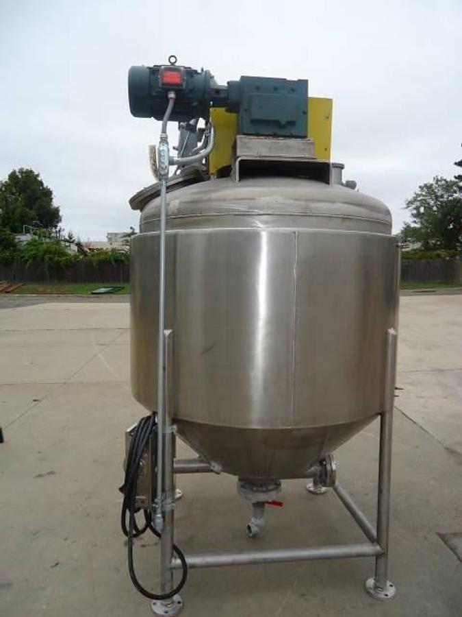 Used 500 Gallon Stainless Steel Scraper Agitated Vacuum Kettle, 100 psi jacket, CE rated