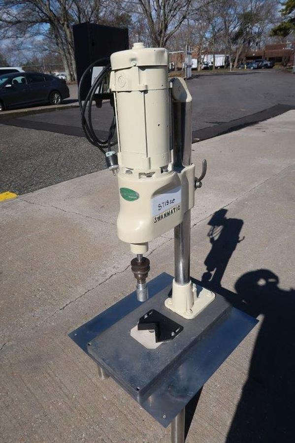 Used Swanmatic 49-PC Tabletop Capper, Single Phase Electrics