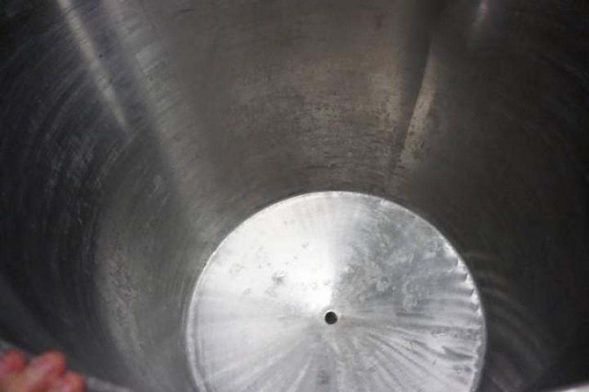 Used 350 Gallon Stainless Steel Vertical Tank, Cone Bottom