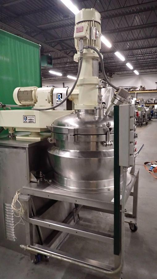 Used Ross 100 liter “Turbo-Emulsifier” Vacuum Kettle, 316SS