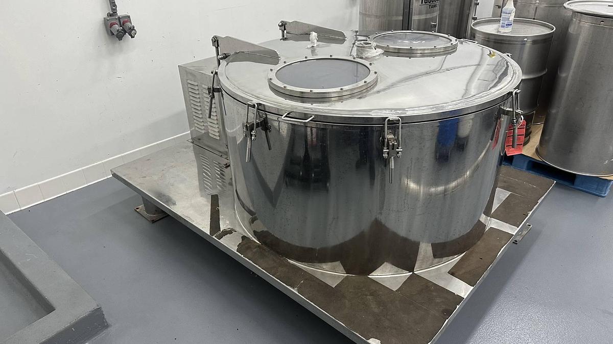 Used 48 In. Diameter SS Perforate Basket Centrifuge, 300kG