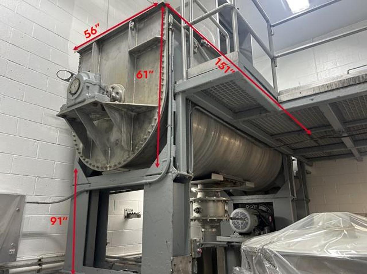 Used 125 Cu. Ft. Double Ribbon Blender, SS