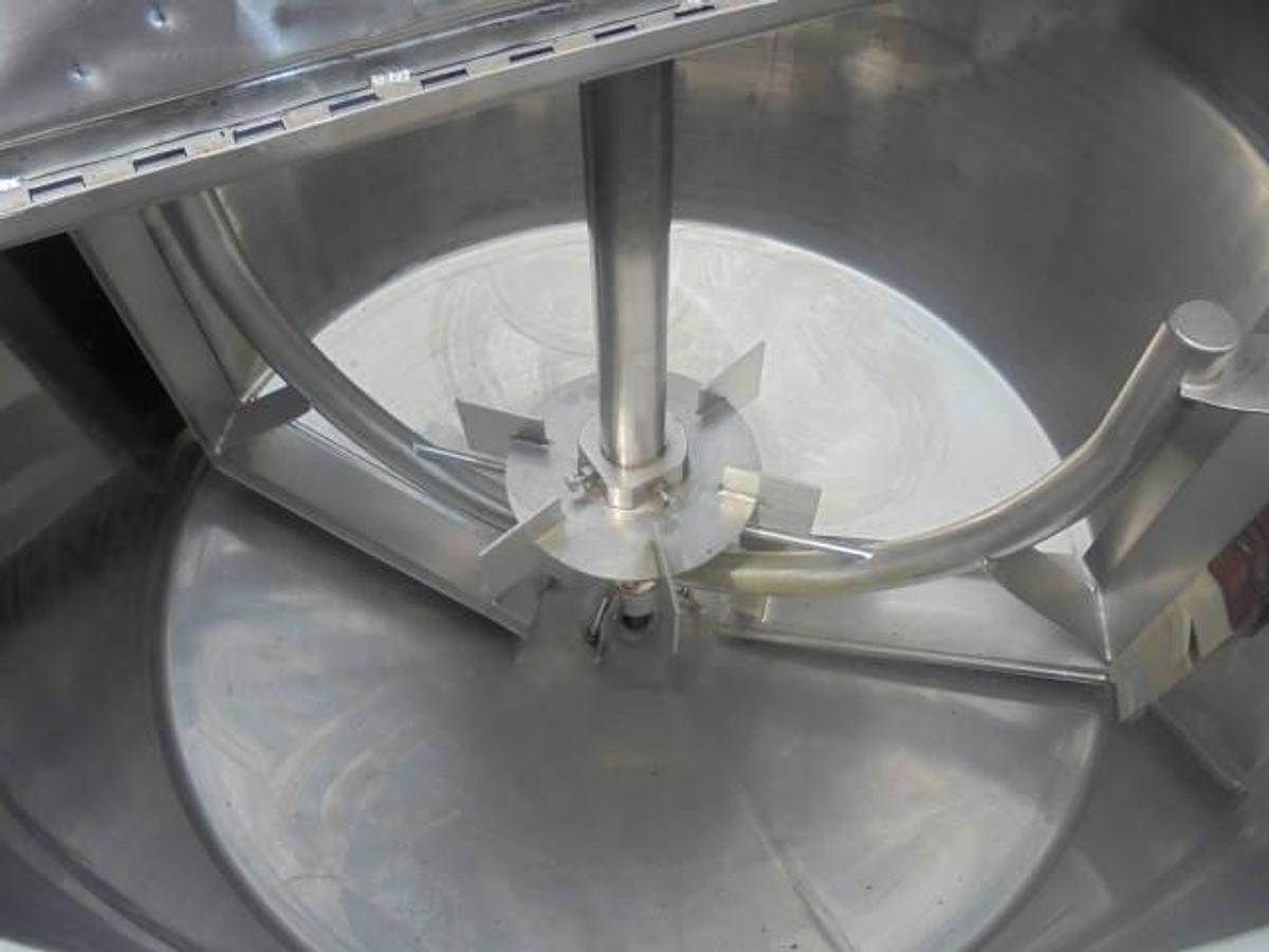 Used 500 Gallon Will-Flow 316SS Dual Action Scraper Kettle, 55 PSI Jacket