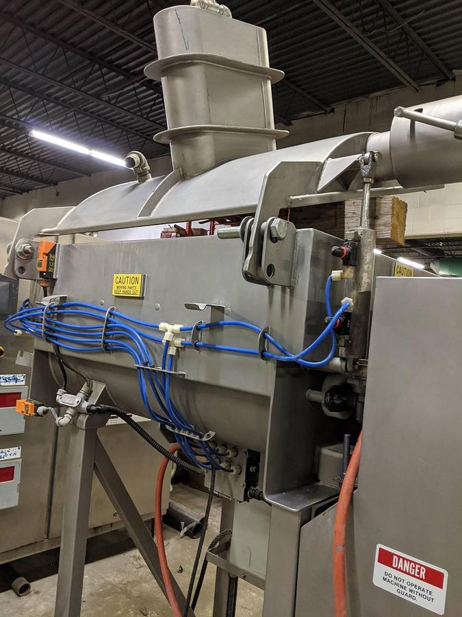 Used Amfec Model 510 Dual Shaft Vacuum Ribbon Blender, 500 Lb. Capacity
