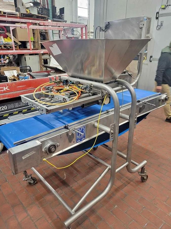Used Hinds Bock 4P-08 Four Head Filler/Depositer, Stainless Steel
