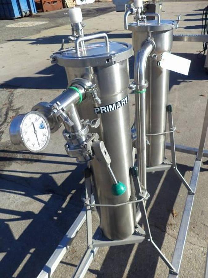 Used Alfa Laval 9 in. x 36 in. Twin Basket Filter, 316 Stainless Steel