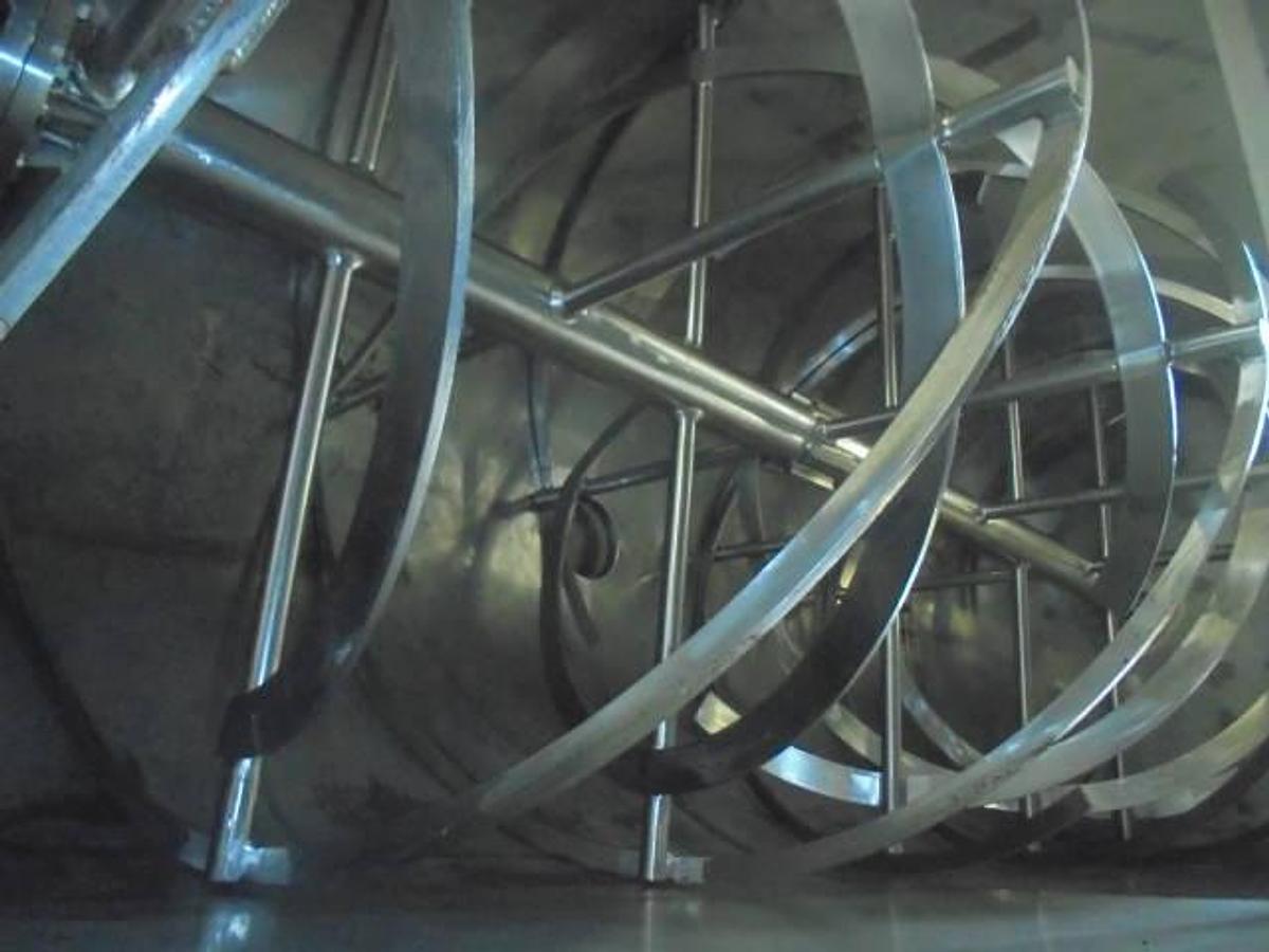 Used 200 Cu.Ft. Stainless Steel Double Ribbon Blender, 40 HP