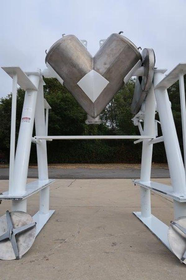 Used 10 Cu. Ft. Patterson Kelley SS Twin Shell V Blender, Drum Discharge