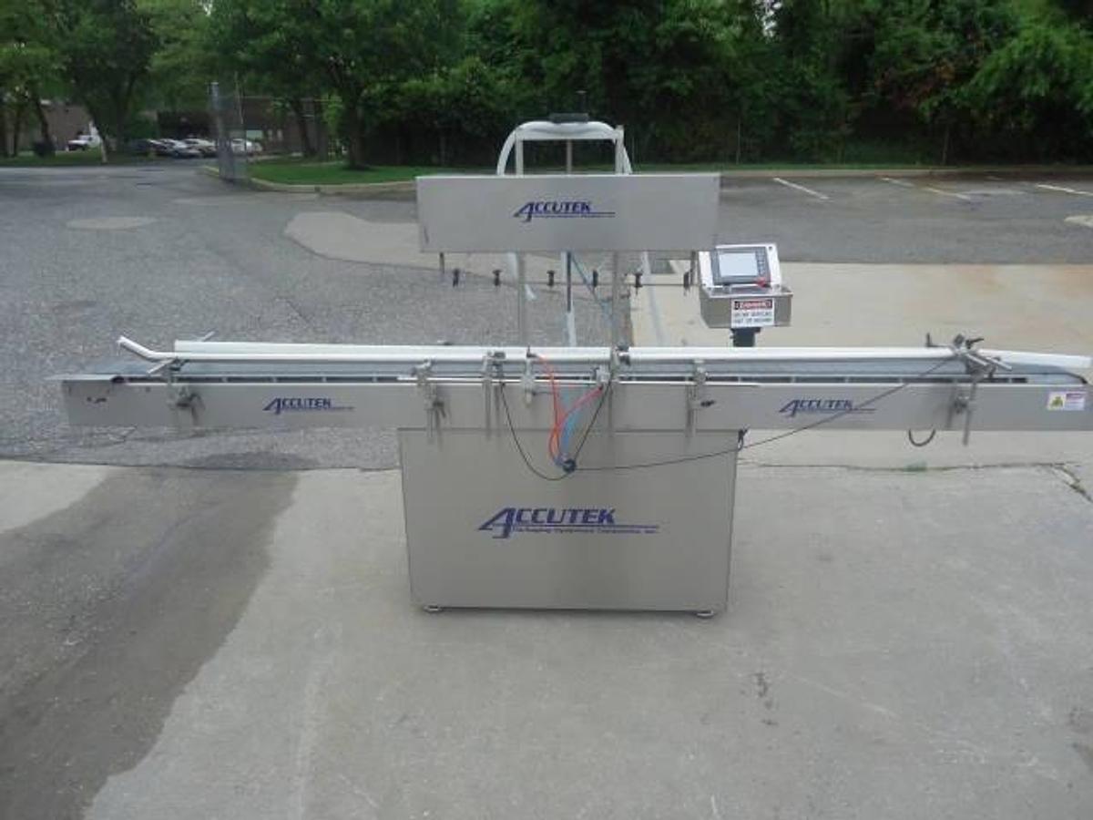 Used Accutek “Auto-Pinch 25” Six-Head Liquid Filler