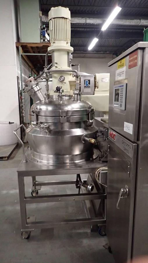 Used Ross 100 liter “Turbo-Emulsifier” Vacuum Kettle, 316SS