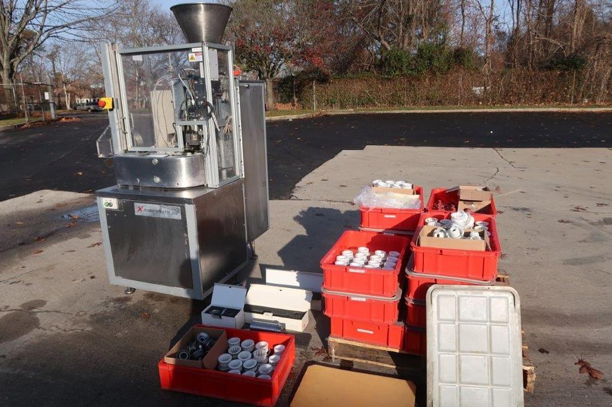 Used Nordenmatic NM250-HA Hot Air Tube Filling And Sealing Machine, Many Change Parts Included