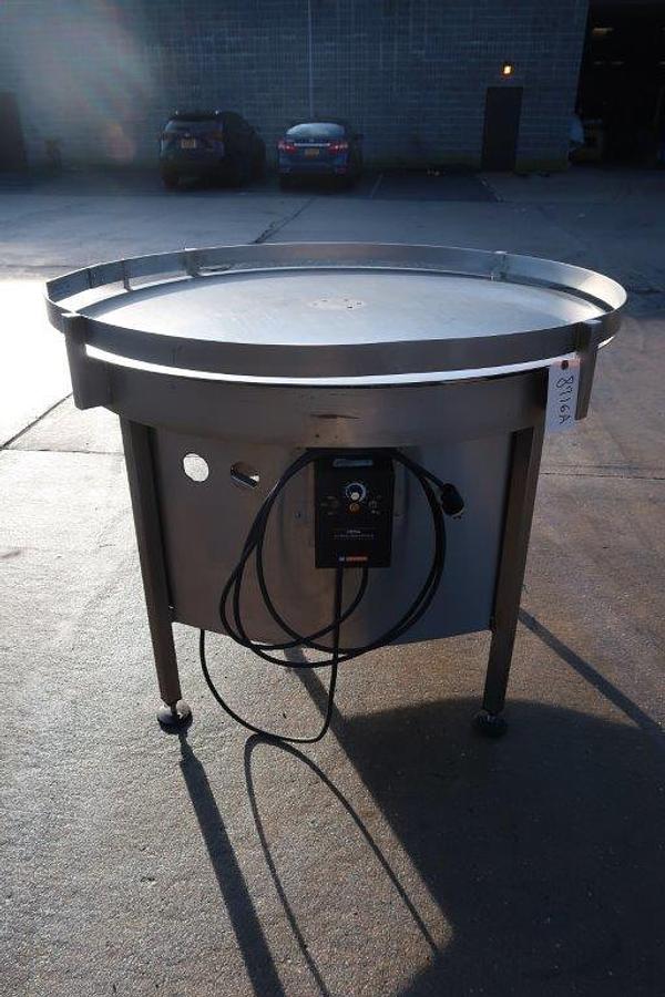 Used 48 In. Diameter Rotary Unscrambling/Accumulating Table Stock #8716A
