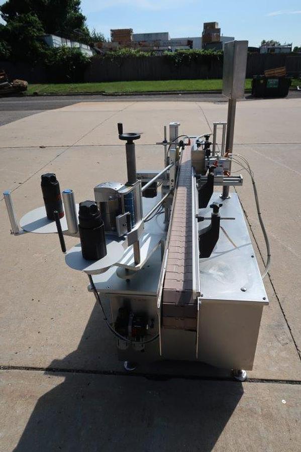 Used Aesus Eco Wrap Prism Automatic Inline Pressure Sensitive Labeler