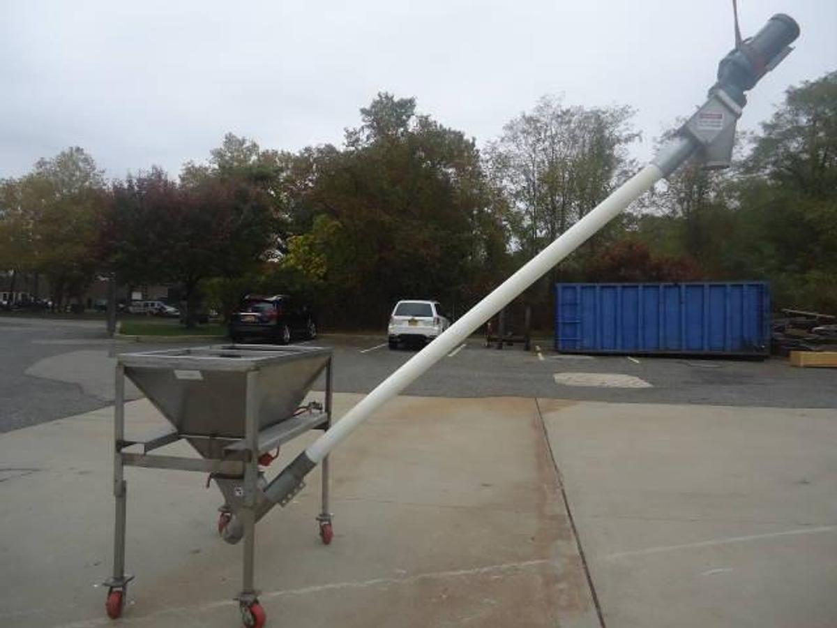 Used Hapman 4 In . Diameter Flexible Screw Conveying System