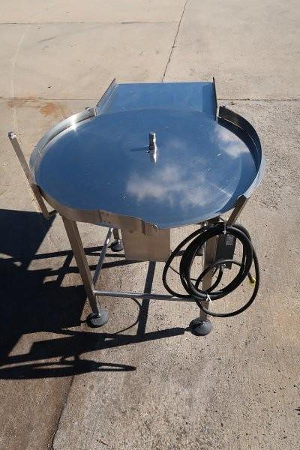 Used Filamatic 36 In. Rotary Unscrambling/Accumulating Table