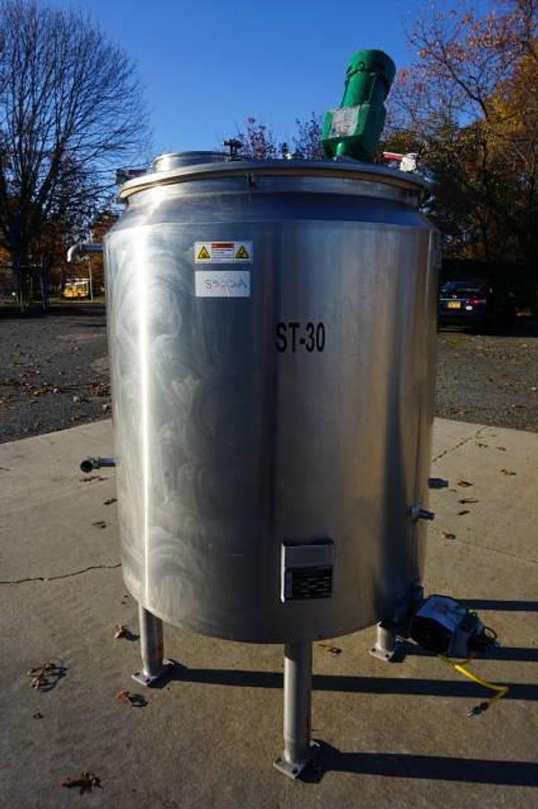 Used 200 Gallon Feldmeier 316 Stainless Mix Tank, 85 PSI Jacket