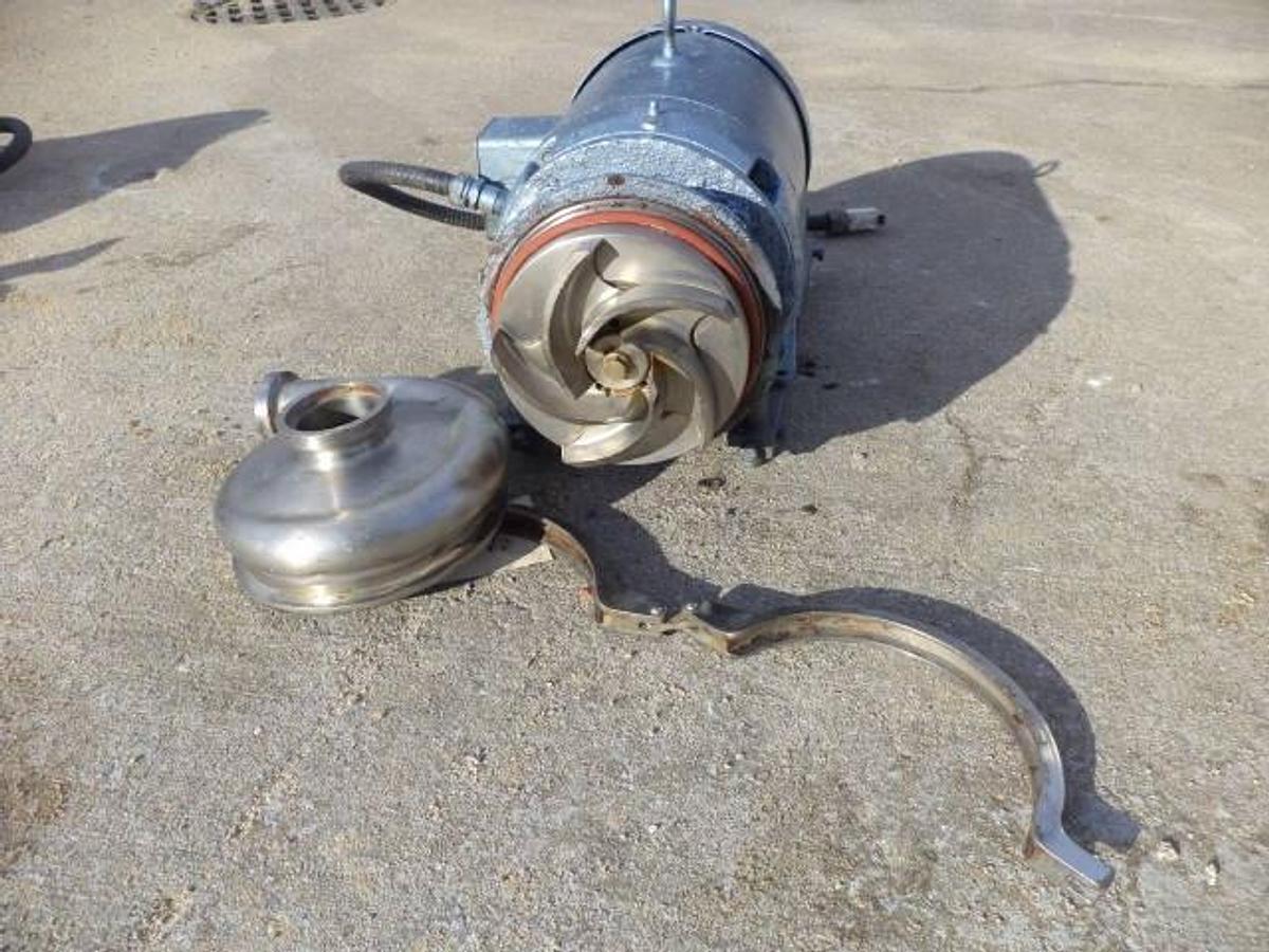 Used Waukesha 3 in. X 2 in. Stainless Steel Sanitary Centrifugal Pump, 10 HP Motor–