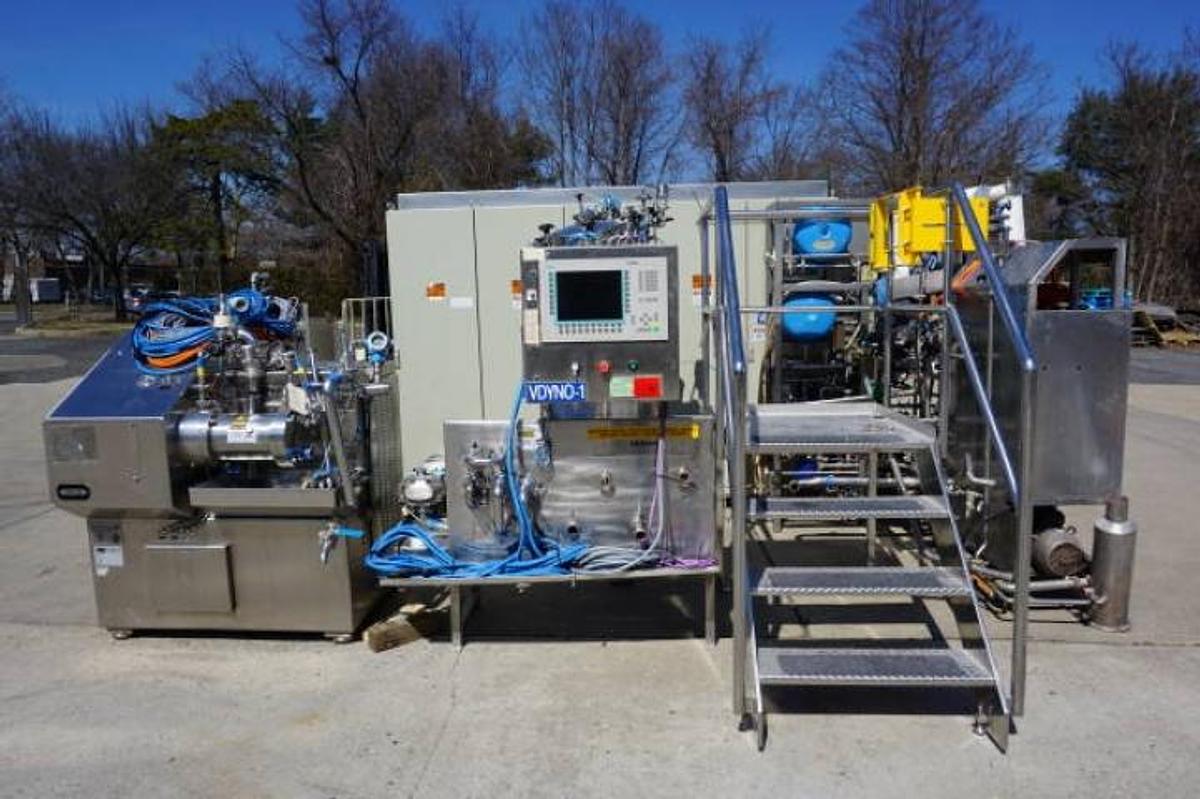 Used Krieger/Dyno-Mill Blending & Pulverizing Skid For Cosmetic Preparations