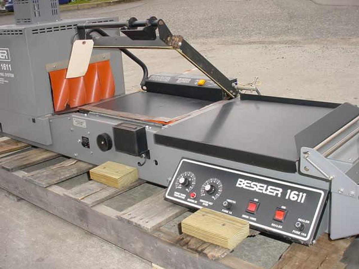 Used Besseler Tabletop “L” Sealer/Shrink Tunnel