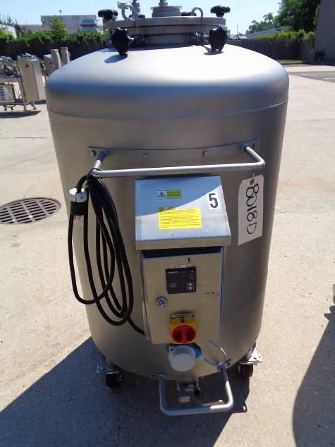 Used 200 Liter Bowa 316 Stainless Electrically Self Contained Jacketed Pressure Tanks (2) Portable