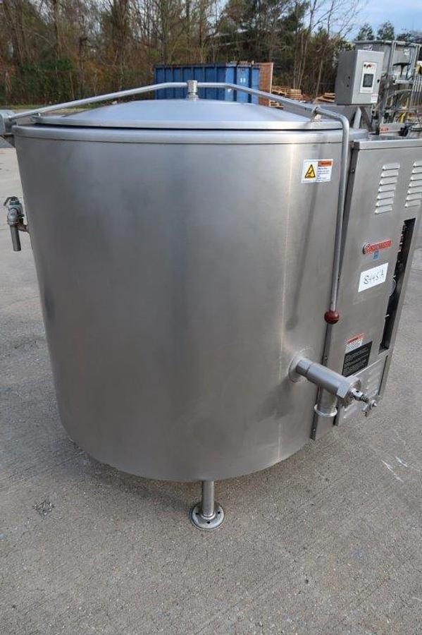 Used 80 Gallon Market Forge Stainless Self-Contained Jacketed Gas Fired Kettle