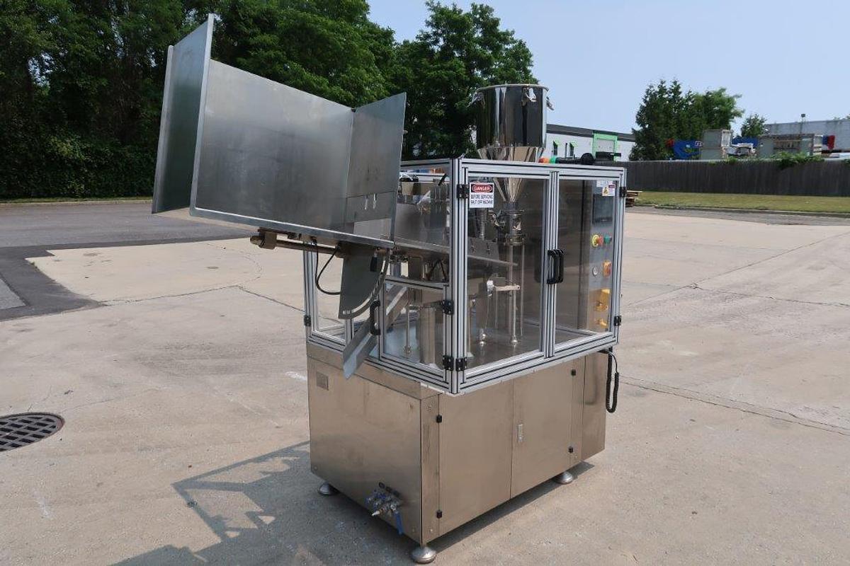 Used Total Packs GMP Metal Tube Filling and Sealing Machine, 50/Minute