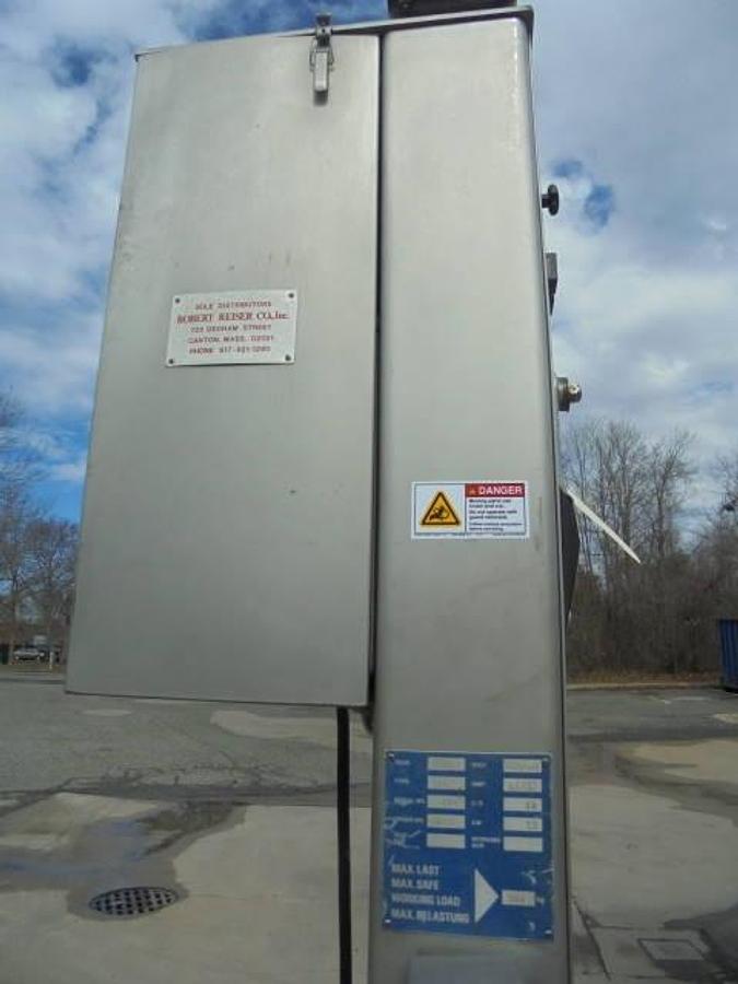 Used Reiser Column Lifter/Cart Dumper, Stainless  Steel