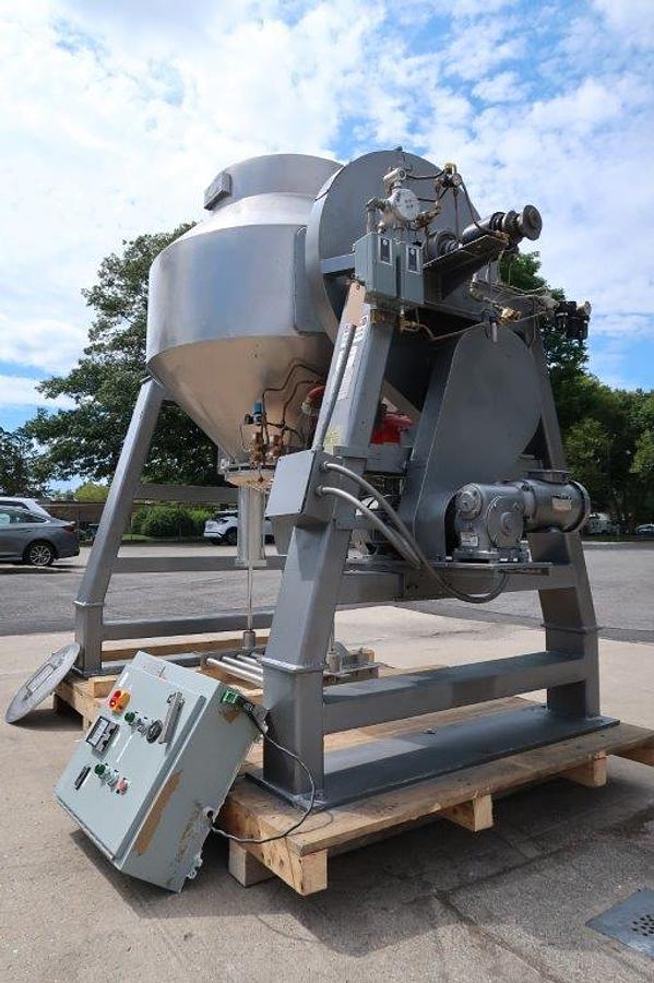 Used Gemco 30 Cu. Ft. Stainless Steel Double Cone Mixer, “Gemco-Matic”